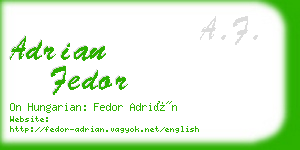 adrian fedor business card